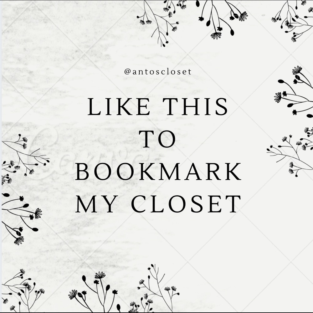 Bookmark my closet to be notified of sales